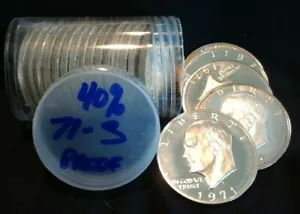 1971-S SILVER Proof ROLL of 20 EISENHOWER (IKE) DOLLARS - Picture 1 of 1
