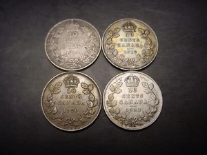 CANADA 10 CENTS GEORGE V - BETTER DATES AND GRADES!! - Picture 1 of 2
