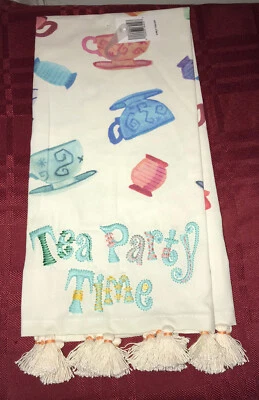 Toalla de cocina tazas de té locas de Alicia en el país de las maravillas de los parques de Disney nueva HORA DE FIESTA DE TÉ Foto 1 de 4