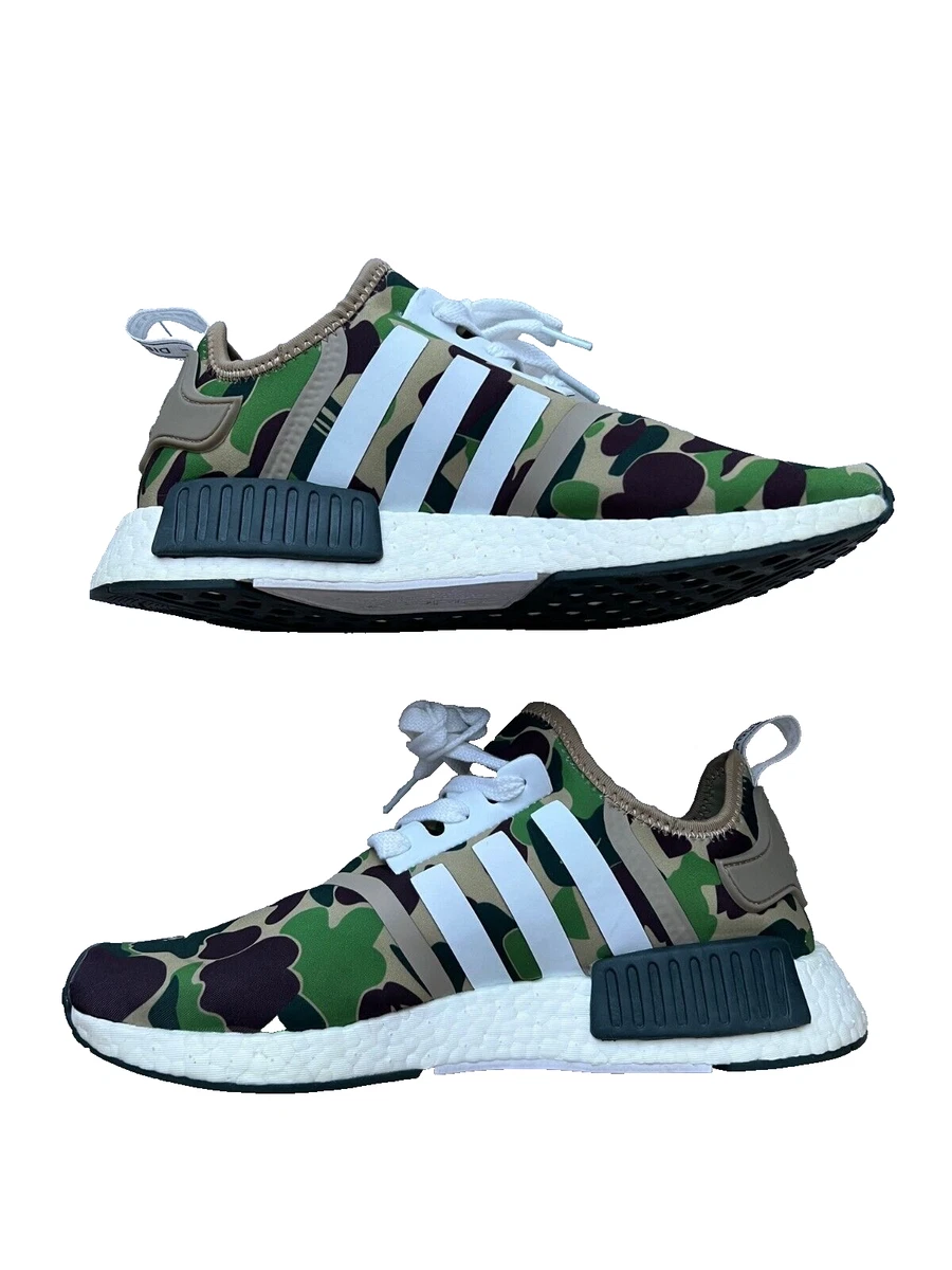 adidas A Bathing Ape x NMD_R1 Olive Camo for Sale - Authenticity