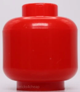 Lego 5x Red Minifig Head Hollow Plain Stud - Picture 1 of 1