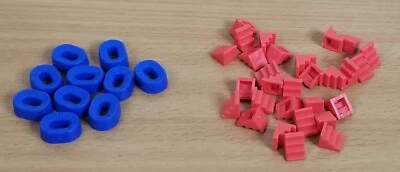 Monopoly NFL 1999 Grid Iron Edition Replacement Pieces Houses hotels - Image 1 of 4