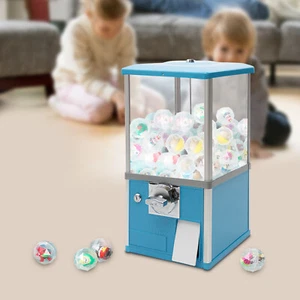 25-cent Gumball Machine 20" H Vending Coin Bank Vintage Gumballs Dispenser Blue - Picture 1 of 19