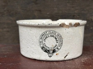 58180 Old Vintage Antique Ironstone Printed Pot Keiller Meat Paste Withington - Picture 1 of 8