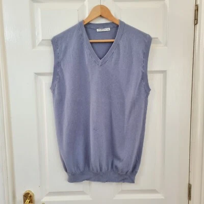 Chaleco calentador corporal WOOLOVERS para hombre sin mangas M algodón cachemir gris tejido Foto 1 de 4