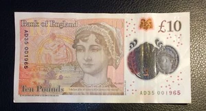 AD35 001965 - NEW £10 NOTE 💷 BANK 🏦 OF ENGLAND 🏴󠁧󠁢󠁥󠁮󠁧󠁿🇬🇧 - Picture 1 of 6