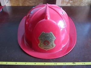 Dress Up Red Junior Fire Fighter Man Helmet Plastic Adjustable Play Toy Scranton - Picture 1 of 7