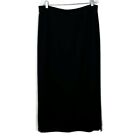 Joseph Ribkoff Womens Maxi Skirt Size 14 Black Crepe Layered Minimalist Capsule