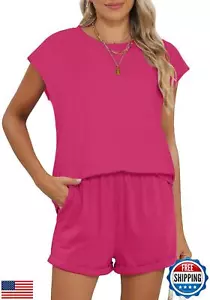 RUBZOOF Two Piece Sets for Women Summer Loungewear 2 Piece Outfits Matching S - Picture 1 of 5