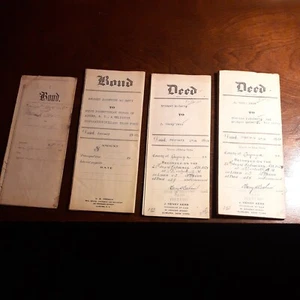 LOT OF 4 EPHEMERA..1883 BOND...1923 BOND..1928 BONDS... - Picture 1 of 10