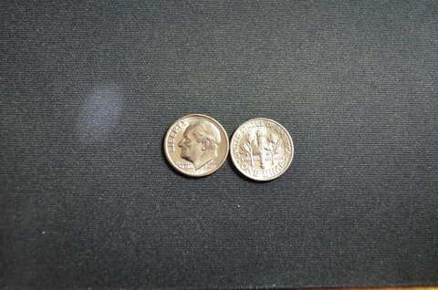 1986 P ROOSEVELT DIME BRILLIANT UNCIRCULATED FROM OBW ROLL Cover