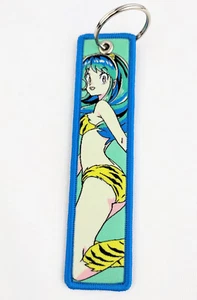 Urusei Yatsura Lum Invader Girl Anime Fabric Keychain Weaved Patch Jet Tag 5" - Picture 1 of 4