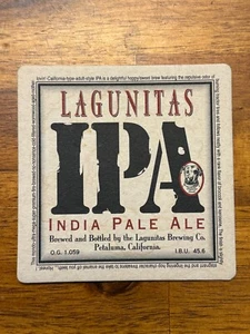 Lagunitas IPA India Pale Ale Double Sided Cardboard Coaster Petaluma California - Picture 1 of 3