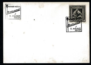 AUSTRIA 1937, VIENNA FAIR W. "SIEGFRIED SLAYS THE DRAGON", Sc B71 (1926) ON CARD - Picture 1 of 1