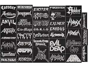 Thrash Metal full EMBROIDERY flat 10pcs/Lot Random Mix Sew-On Patches - Picture 1 of 3