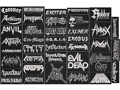 Thrash Metal full EMBROIDERY flat 10pcs/Lot Random Mix Sew-On Patches - Image 1 of 3