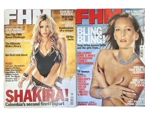 FHM Magazine Lot Of 2, Mar & Apr 2002 (147&148) SHAKIRA & Joanna Taylor - Picture 1 of 6