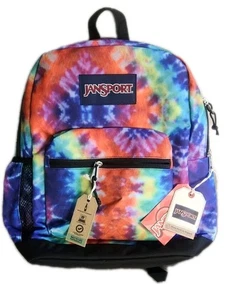 ¡NUEVO CON ETIQUETAS! Mochila JanSport Cross Town Plus Tye Dye Hippie Día Estudiante 15" Laptop - Imagen 1 de 16