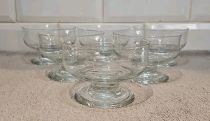 6 x Glass Pedestal Dessert snacks dips ice cream  Bowls - Picture 1 of 3