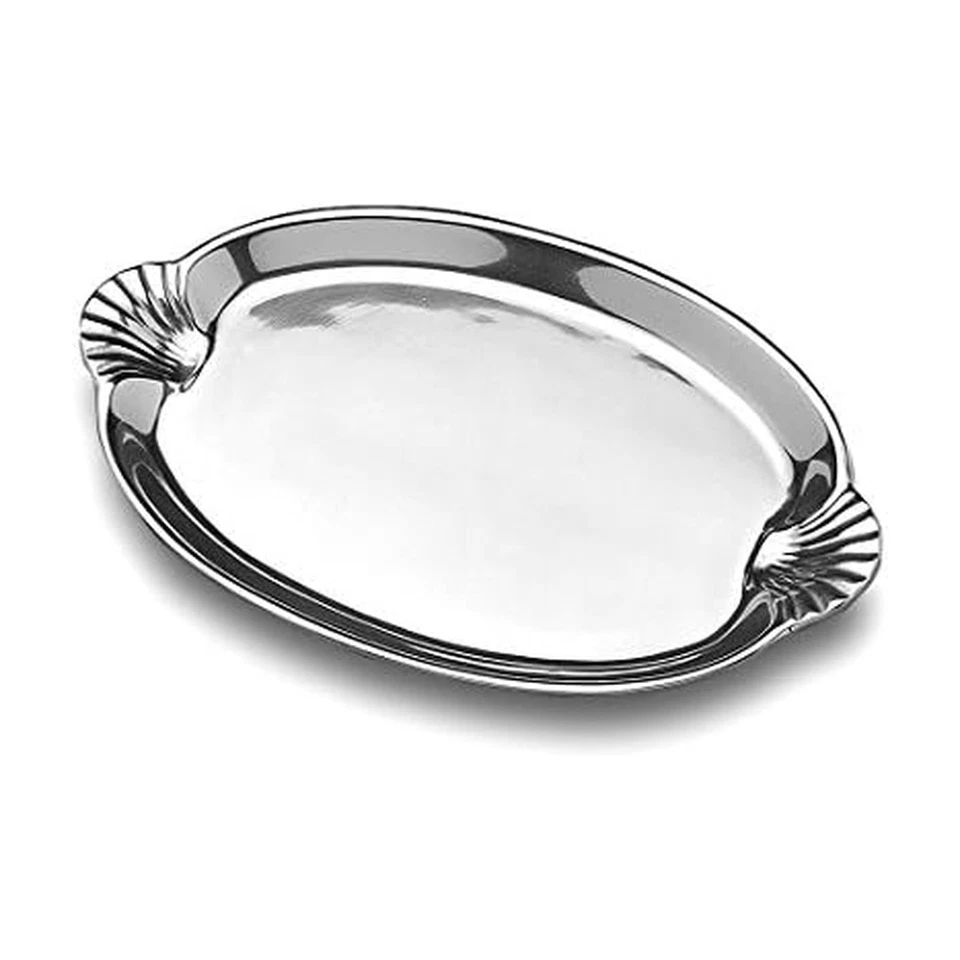Sea Life Scallop Handled Oval Serving Tray, 10.75-Inch-by 16.5-Inch - - Image 1 of 1
