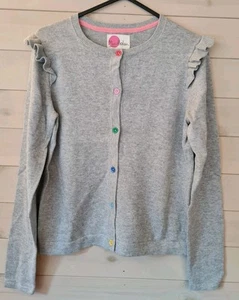 Mini Boden Girls Frilly Long Sleeve Cardigan Grey Age 11-12 Years Brand New G2 - Imagen 1 de 5