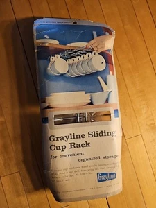  Vintage Grayline Sliding Cup Rack NOS Organizer Storage  - Picture 1 of 5
