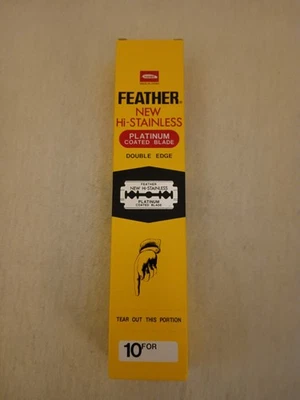 Maquinilla de afeitar de doble filo con hoja recubierta de platino 200 FEATHER - Japón Foto 1 de 4