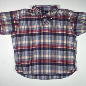 Polo Ralph Lauren Popover Shirt Mens XXL Plaid Purcell Preppy Vintage 90s - Picture 1 of 8