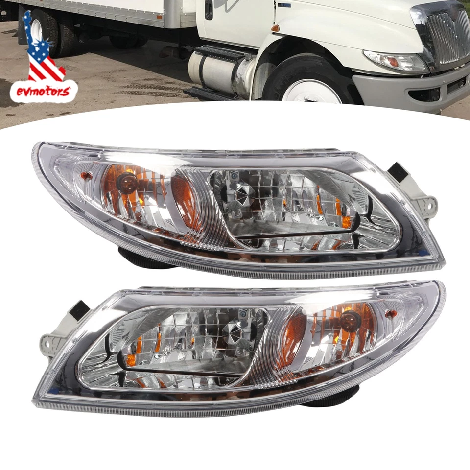 Par de faros para camión International 2002-2019 4100 4200 4300 4400 8500 8600 Foto 1 de 4