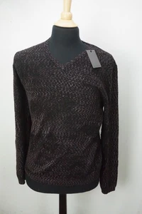 Maglione John Varvatos Plum Wood modello nero misto lana taglia M nuovo - Foto 1 di 7