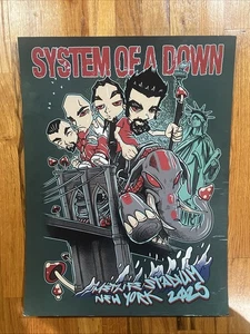 SYSTEM OF A DOWN Poster NYC Foil MetLife Official AUTHENTIC SOAD 2025 Sold Out - Picture 1 of 10