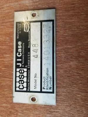 Cortacésped Case Ingersoll 448 placa de identificación para tractor de césped (125) Foto 1 de 2