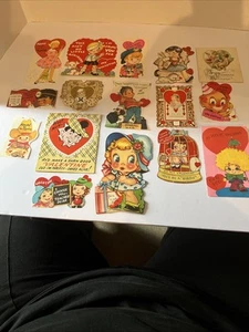 Lot Of 16 Vintage Valentines Clowns, Cowboy, Eye Doctor, Kittens, Puppies - Picture 1 of 10