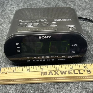 Sony Dream Machine FM AM Radiowecker ICF-C218 Wecker schwarz getestet/funktioniert - Bild 1 von 9