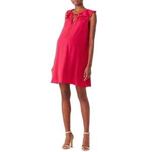Mini Vestido de Maternidad Amanda Uprichard Para Mujer XS Rosa Mangas Acampadas Crepé RTR - Imagen 1 de 14