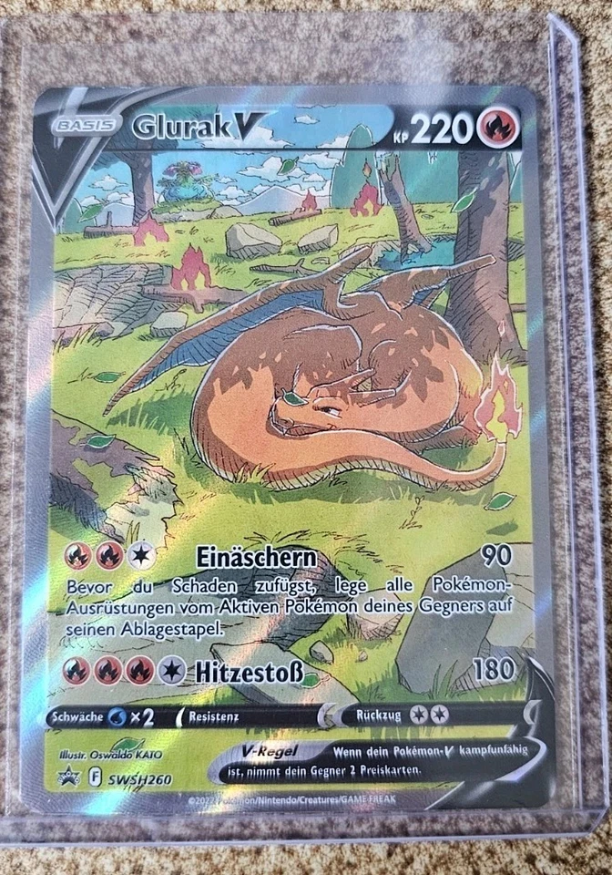 Pokemon Glurak V Alternative Art SWSH260 Black Star Promo |NM, Deutsch, Original - Bild 1 von 1