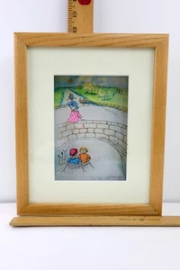 Vtg 1994 Jean-Pierre Weill -Children Rowing Boat- Vitreograph 3D Glass Painting - Picture 1 of 5