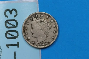 1895 5C LIBERTY V NICKEL EARLY US TYPE COIN RAW-1003 - Picture 1 of 2