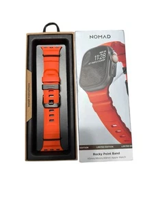 NOMAD Apple Watch MAGMA Titanium Limited Edition Rocky Point Band Orange - Zdjęcie 1 z 2