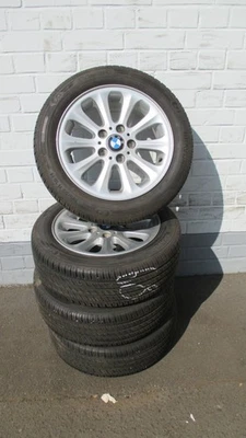 4x original BMW 1er Alufelgen 6,x16 Kompletträder Sommerreifen 195/55R16 Barum - Bild 1 von 4
