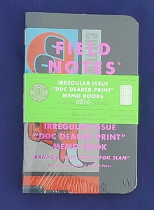 Field Notes "DDC Deader Print" Irregular Issue Memo Books Sealed Pack - Picture 1 of 3