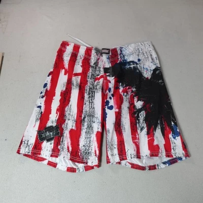 Pantalones Cortos MMA Elite Fight Board Para Hombres Grandes Bandera de EE. UU. Águila Rojo Patriótico Bañador Foto 1 de 4