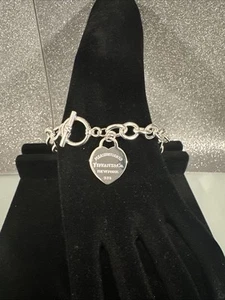 Bracciale Tiffany Co. Tiffany Cuore Tag 7,5 in Catena - Foto 1 di 6