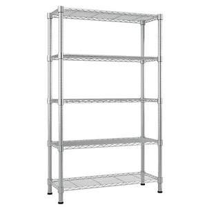 5 Tier Wire Shelving Unit Adjustable NSF Heavy Duty Metal Shelf Storage Rack - Picture 1 of 12