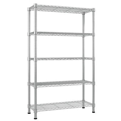 5 Tier Wire Shelving Unit Adjustable NSF Heavy Duty Metal Shelf Storage Rack - Image 1 of 4