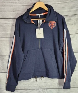 WEAR by Erin Andrews NFL Women's Chicago Bears Half Zip Pullover Sweatshirt XXL - Picture 1 of 10