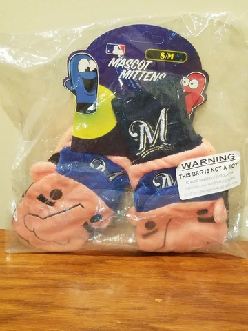 Milwaukee Brewers FOCO MLB Baseball Team Mascot Mittens - Small S / M Cover