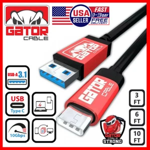 USB-C To USB-A 3.1 Phone Fast Charger Cable Data Sync Type C Cord Universal - Picture 1 of 40