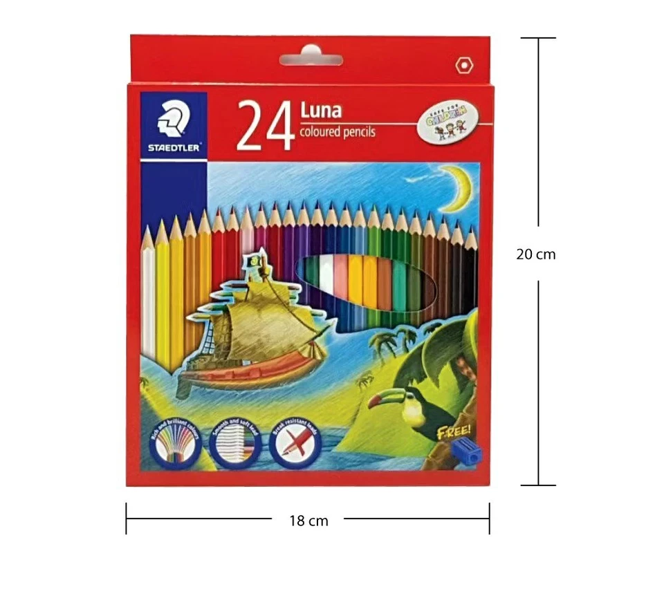 4 Set of 24pcs Staedtler Luna Permanent Colored Pencils Colour - Image 1 of 4