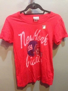 $37 New Junk Food Brand Fitted Solid Red New York Giants T Shirt  - Imagen 1 de 2